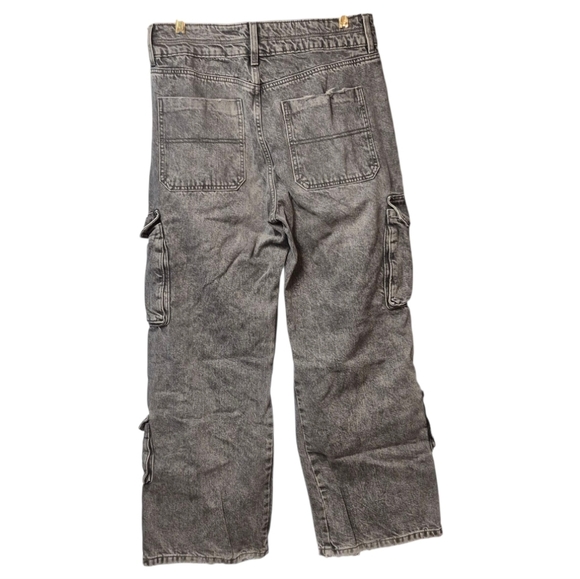 Garage Denim Women's Gray Cargo Jeans Wide Leg Size 13 31Casual Y2K - Picture 5 of 16